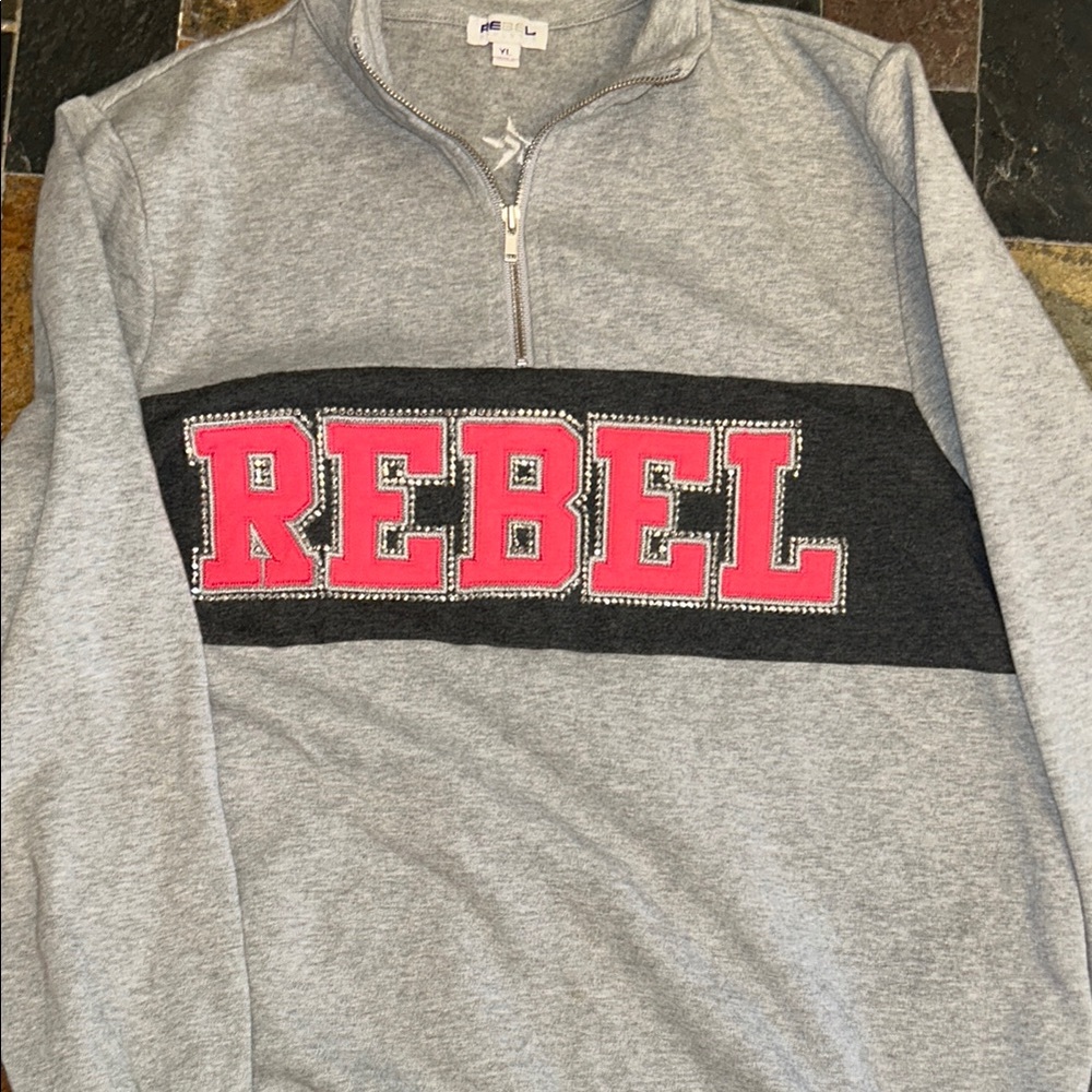 rebels Gray and Pink Men's Sweater